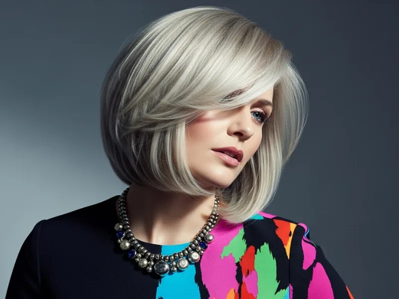 Ash Blonde Bob with Layers