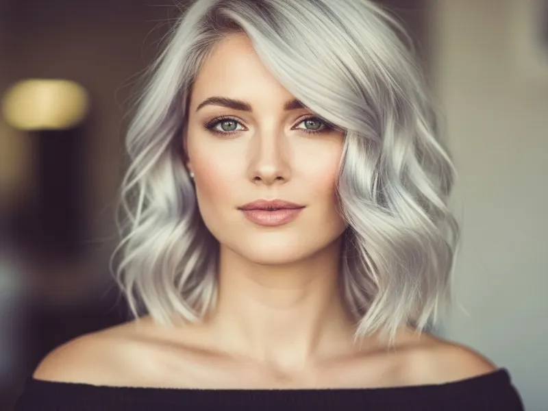 Ash Blonde with Platinum Tips