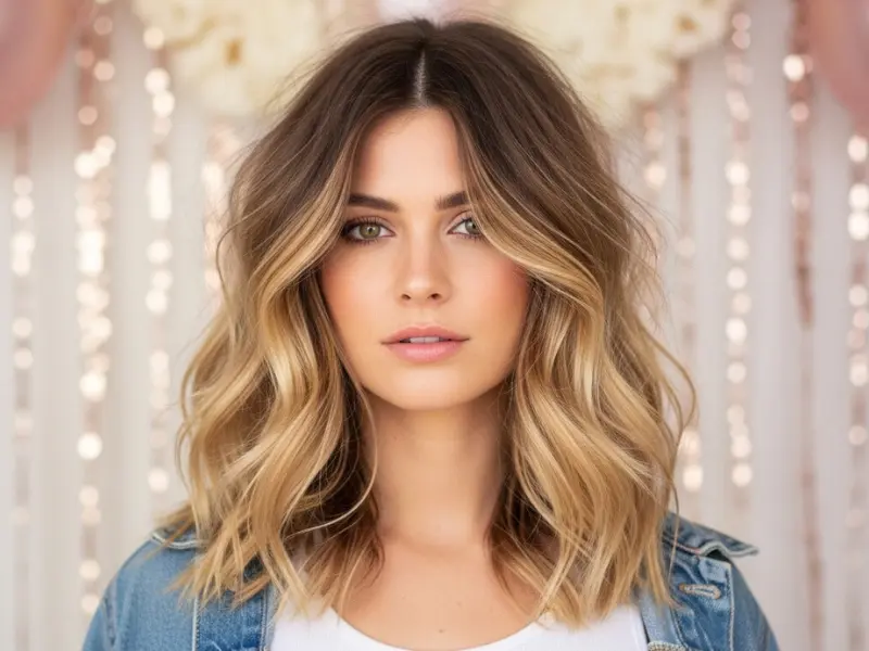 Butterfly haircut with beach waves