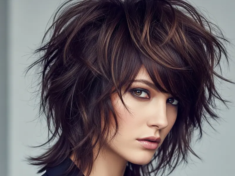 Butterfly haircut with choppy layers