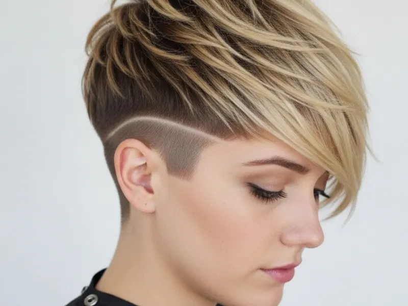 Butterfly haircut with undercut