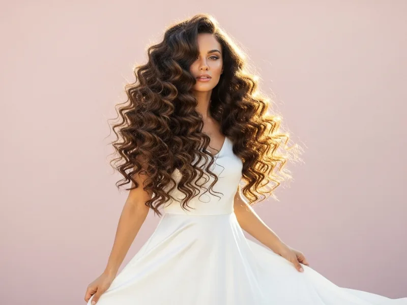 Curly side-swept waves with volume