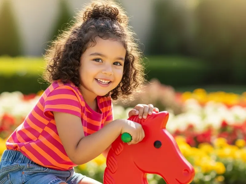 Little girl with cute bow braids hairstyle.