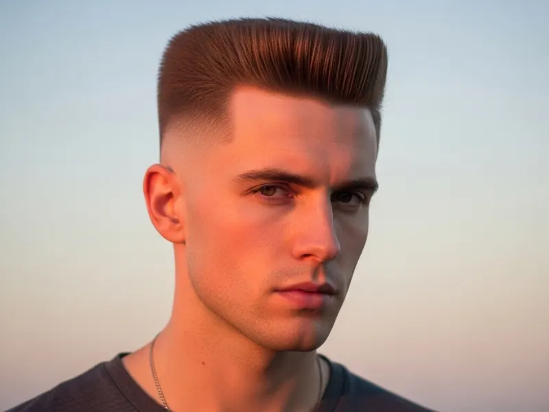 "Flat Top hairstyle for men