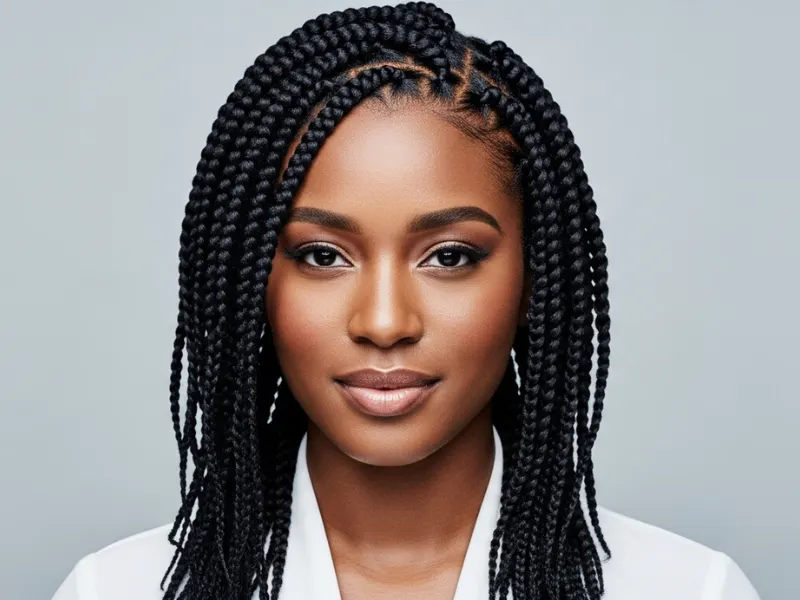 Flat twists hairstyle for 4C hair
