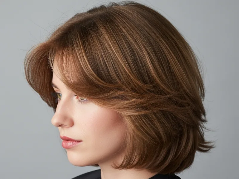 Layered butterfly cut for fine hair