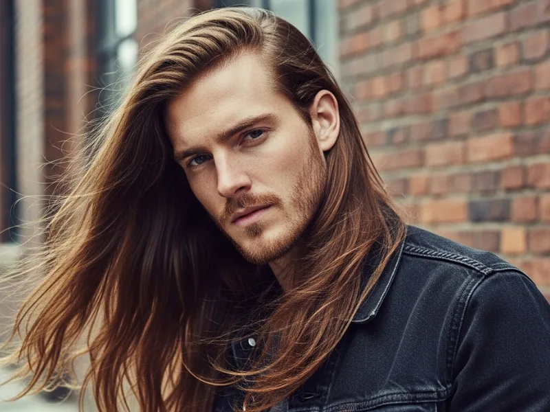 Man with long flowing hair