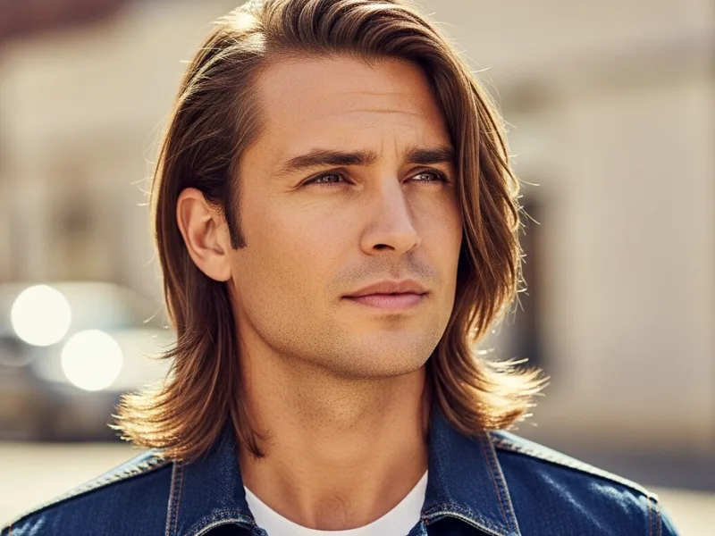 Long Hair with Side Part