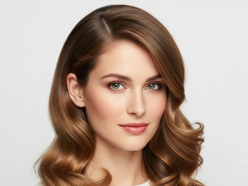Side parted waves for women, soft and elegant