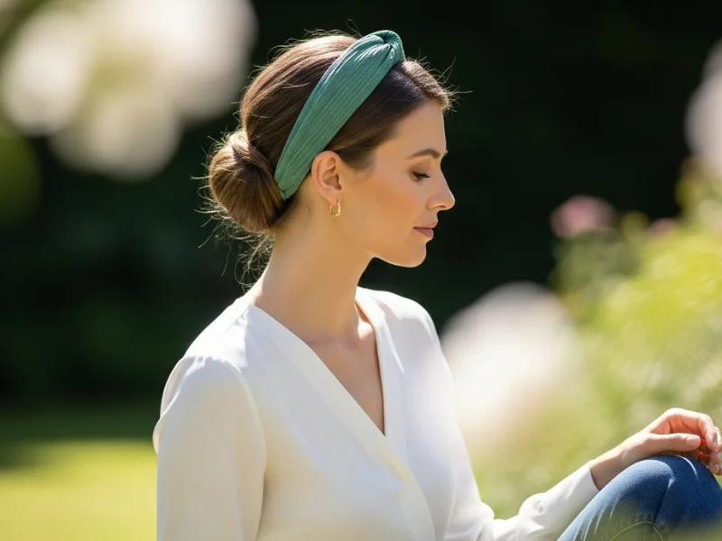 Sleek Low Bun with a Headband