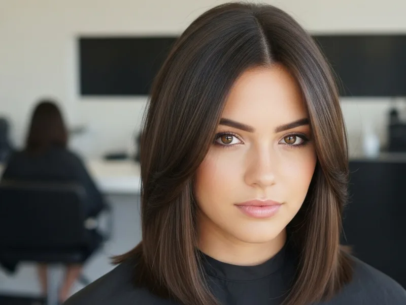 Straight butterfly haircut with sleek layers