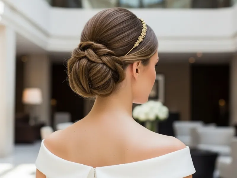 Twisted Updo with a Headband