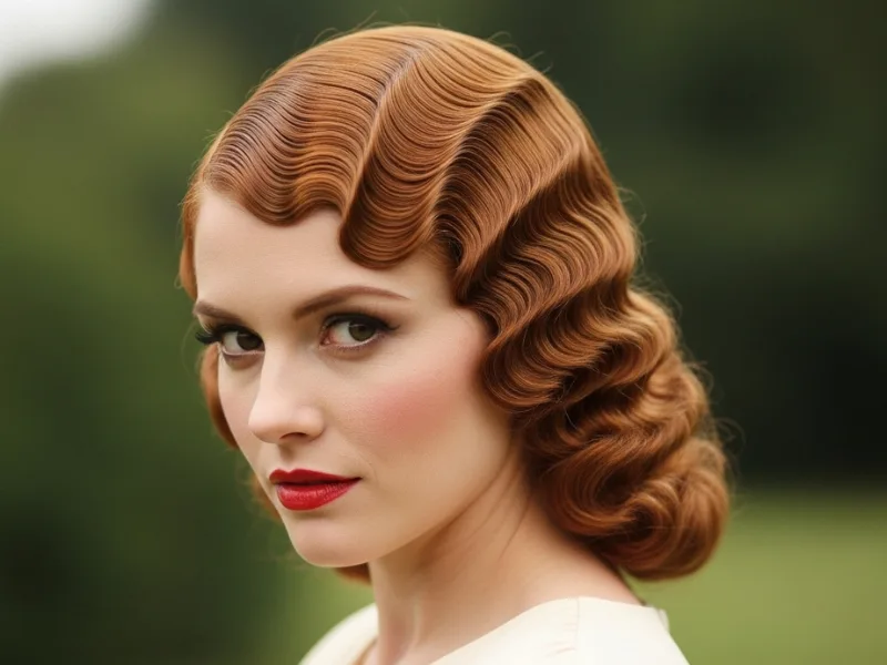Vintage finger waves for women, glamorous and classic