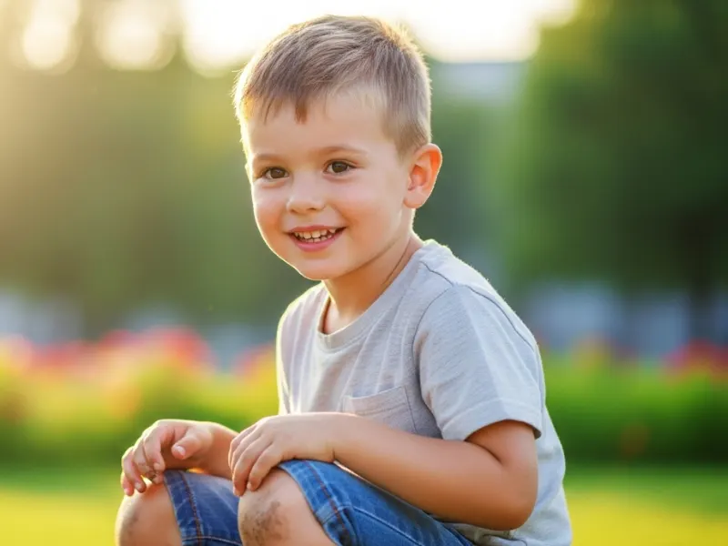 Classic buzz cut for young boys low maintenance style.