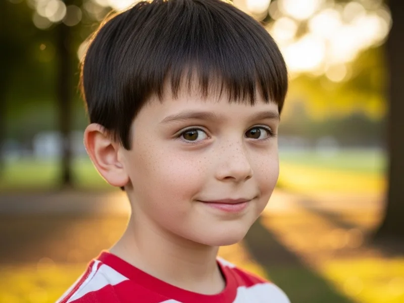 Caesar cut hairstyle for boys short classic look.