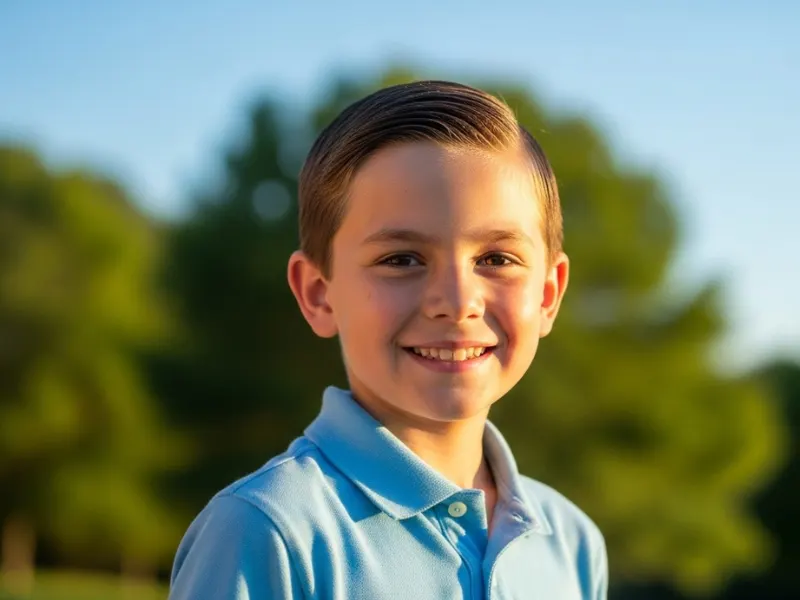 Ivy League haircut for boys smart and classic style.