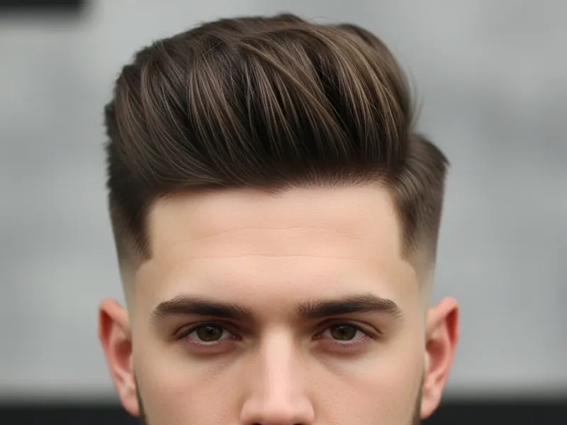 Man with a low fade quiff hairstyle