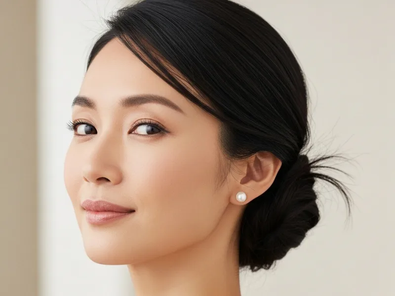 Messy bun with claw clip