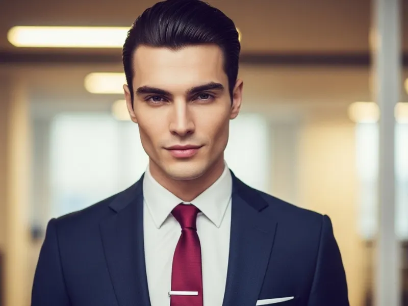 Modern slick back haircut for straight hair, One of the Most Elegant Haircuts for Straight Hair Men