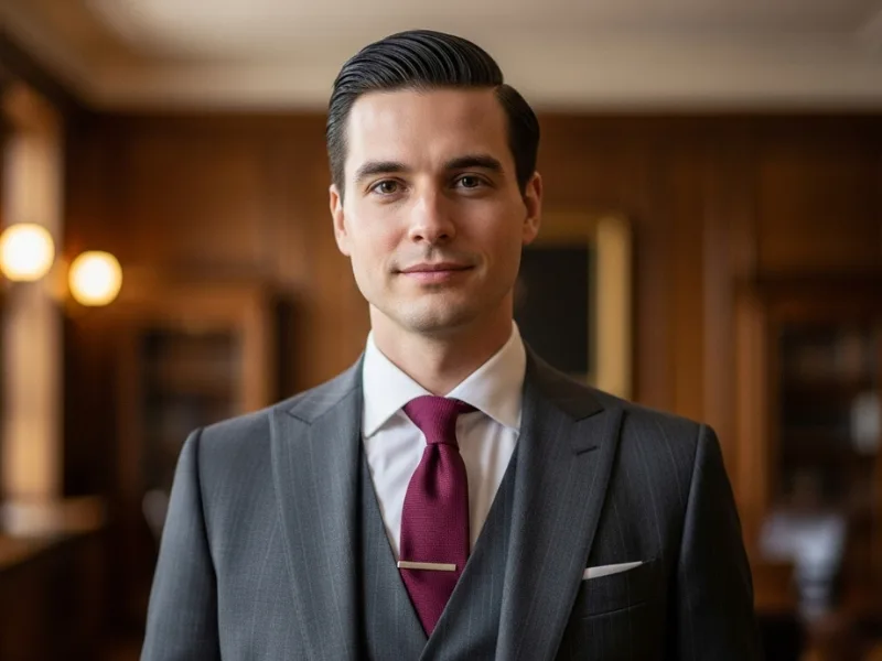 Slick side part haircut for straight hair