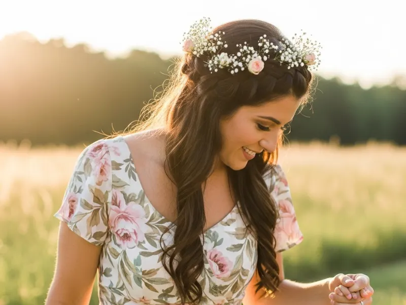 Crown braid hairstyle for moms