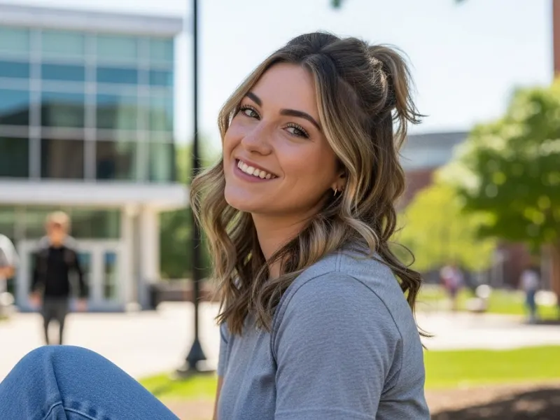Half-up half-down heatless hairstyle for girls.