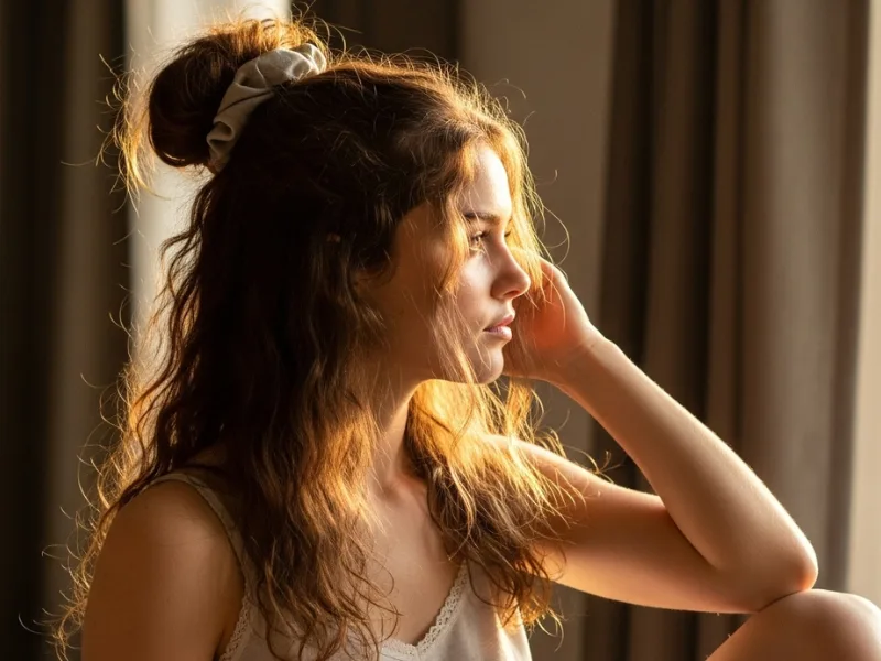 Heatless waves with scrunchie hairstyle for girls.