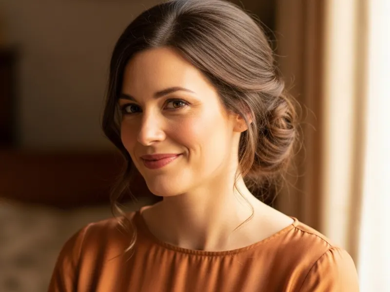 Low side bun hairstyle