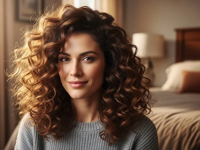 Flexi rod curls heatless hairstyle for girls.